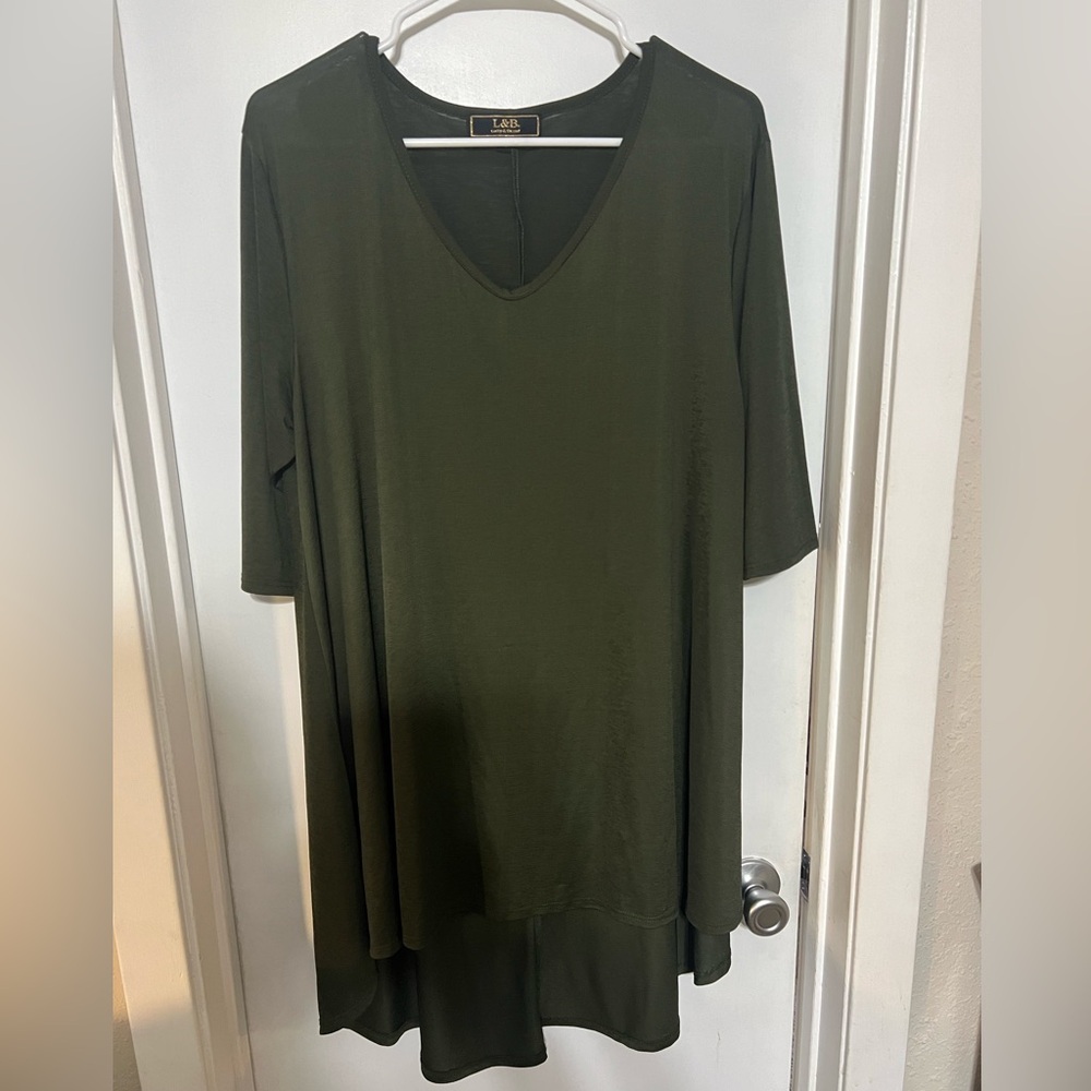 L&B (Lucky And Blessed) Boutique Dress Size Xl 3/4 Sleeve